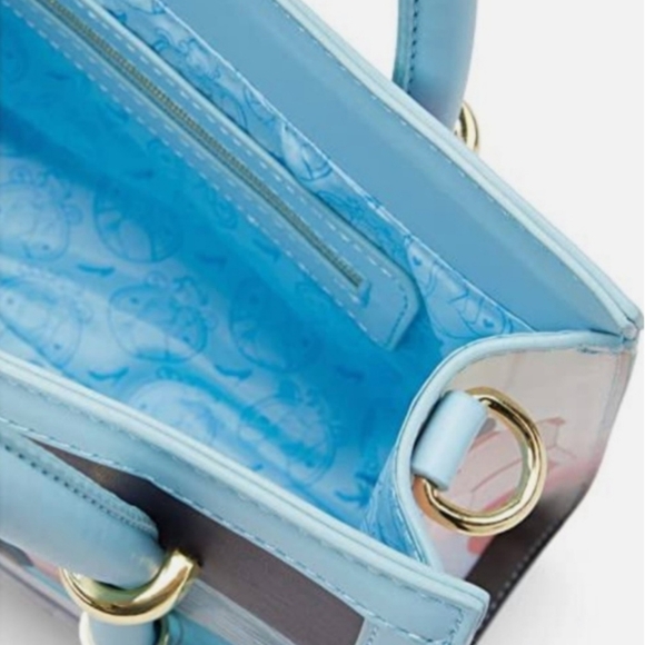 Disney Loungefly Cinderella Princess Scenes Light Baby Blue Crossbody NWT - Picture 5 of 6